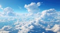 A Canvas of Serenity: White Clouds in Blue Sky Royalty Free Stock Photo