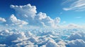 A Canvas of Serenity: White Clouds in Blue Sky Royalty Free Stock Photo
