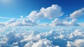 A Canvas of Serenity: White Clouds in Blue Sky Royalty Free Stock Photo