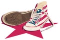 Canvas shoes and red star