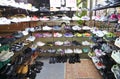 Canvas shoes second hand shop at the night market Royalty Free Stock Photo