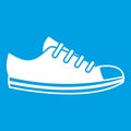 Canvas sneaker icon white Royalty Free Stock Photo