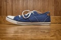 Canvas sneakers blue Royalty Free Stock Photo