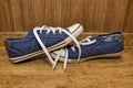 Canvas sneakers blue Royalty Free Stock Photo