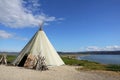 Canvas teepee Royalty Free Stock Photo