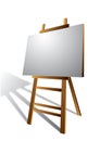 Canvas on Wooden Art Easel Royalty Free Stock Photo