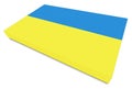 Canvas Wraps template Ukrainian flag for presentation layouts and design. 3D rendering