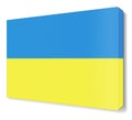 Canvas Wraps template Ukrainian flag for presentation layouts and design. 3D rendering