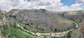 Canyon carved by the Gravina River where lies Matera, Basilicata, Italy Royalty Free Stock Photo