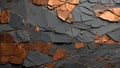 Canyon Copper Elegance: Rugged Slate Beauty. AI Generate