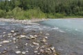 Canyon Creek joins Nooksack River, North Fork in the North Cascades Royalty Free Stock Photo