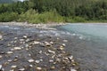 Canyon Creek joins Nooksack River, North Fork in the North Cascades Royalty Free Stock Photo