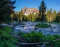 Canyon Creek and Three Fingered Jack Royalty Free Stock Photo