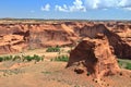 Canyon de Chelly National Monument with Junction Overlook in Southwest Desert Landscape, Arizona Royalty Free Stock Photo