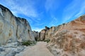 Canyon of decayed granite stone Royalty Free Stock Photo