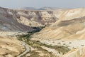 Canyon of Ein Avdat National Park, the Negev Desert, Southern Israel Royalty Free Stock Photo