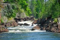 Canyon falls in the Quetico Royalty Free Stock Photo