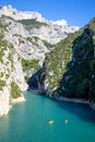 Canyon Gorges du Verdon in the south of France Royalty Free Stock Photo