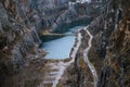 Canyon `great america` in the czech republic in winter