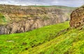 The canyon of Hvita river near Gullfoss Waterfall in Iceland Royalty Free Stock Photo