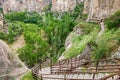 Canyon Ihlara steps, Cappadocia, Turkey Royalty Free Stock Photo