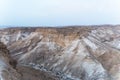 Canyon in the Judean Desert Midbar Yehuda on the dead sea, Israel. Background of lifeless land in the desert on the West Bank of