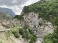 Canyon Kadargavan, river Fiagdon. Russia, North Ossetia - Alania