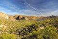 Canyon Lake Landscape Scenic View Apache Trail Arizona USA Royalty Free Stock Photo