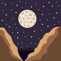 Canyon moon illustration