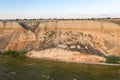 Canyon near the sea at the sunset in Kherson region aerial view
