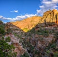 Canyon overlook l in Zion National Park, Utah, USA Royalty Free Stock Photo