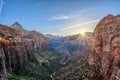 Canyon overlook l in Zion National Park, Utah, USA Royalty Free Stock Photo