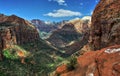 Canyon Overlook Trail, Zion National Park in Utah. Royalty Free Stock Photo