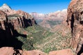 Canyon Overlook viewpoint at Zion National Park Royalty Free Stock Photo