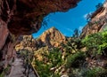 Canyon overview trail view early morning Royalty Free Stock Photo