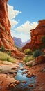 Canyon Painting In The Style Of Dalhart Windberg