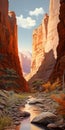 Canyon Painting In The Style Of Tim Hildebrandt