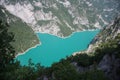 Canyon of Piva lake, Montenegro. Beautiful nature landscape