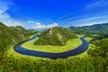 Canyon of Rijeka Crnojevica river in Skadar Lake National Park, Montenegro Royalty Free Stock Photo