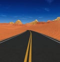 Canyon Road in the Desert