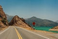 Canyon road narrow path way for walking between steep rock walls Royalty Free Stock Photo