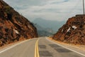 canyon road narrow path way for walking between steep rock walls Royalty Free Stock Photo