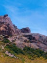 Canyon, rock against the blue sky. Royalty Free Stock Photo