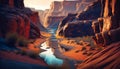 canyon sands background, generative AI Royalty Free Stock Photo