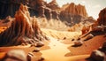 canyon sands background, generative AI Royalty Free Stock Photo