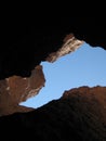 Canyon Shadows Sideways, Natural Bridge, Death Valley National Park