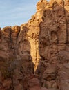 Canyon Siq or El Siq in Petra Jordan. Only road to rock city of Nabatean kingdom Royalty Free Stock Photo