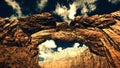Canyon stone bridge illustration 3d render Royalty Free Stock Photo