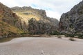 Canyon Torrent de Pareis and beach, Majorca Royalty Free Stock Photo