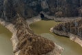 Canyon of Uvac river with meanders at  Nature reserve Uvac, Serbia Royalty Free Stock Photo